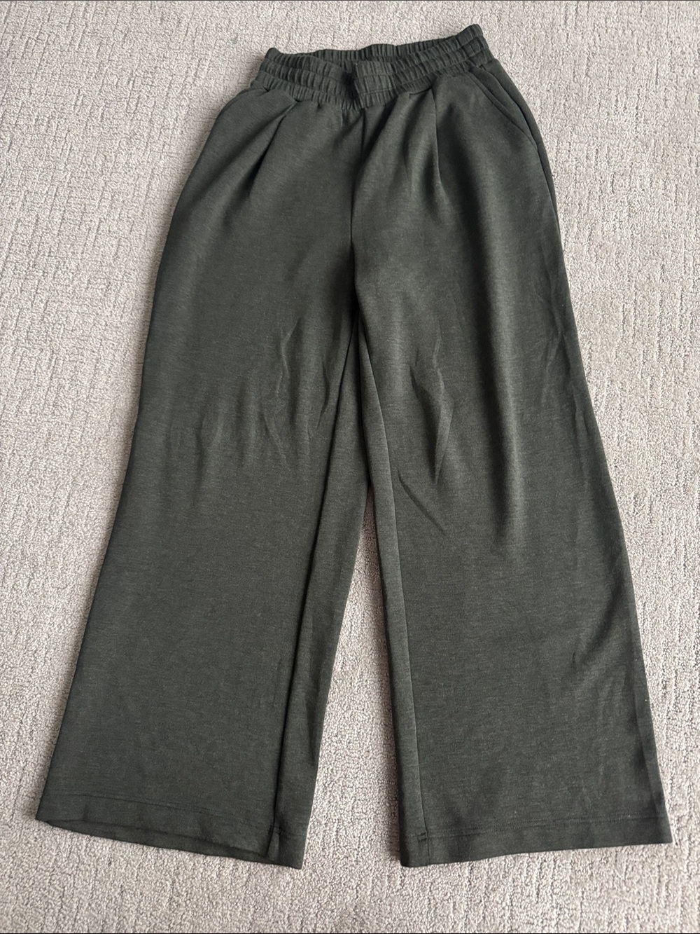 VARLEY extra wide leg pants in olive